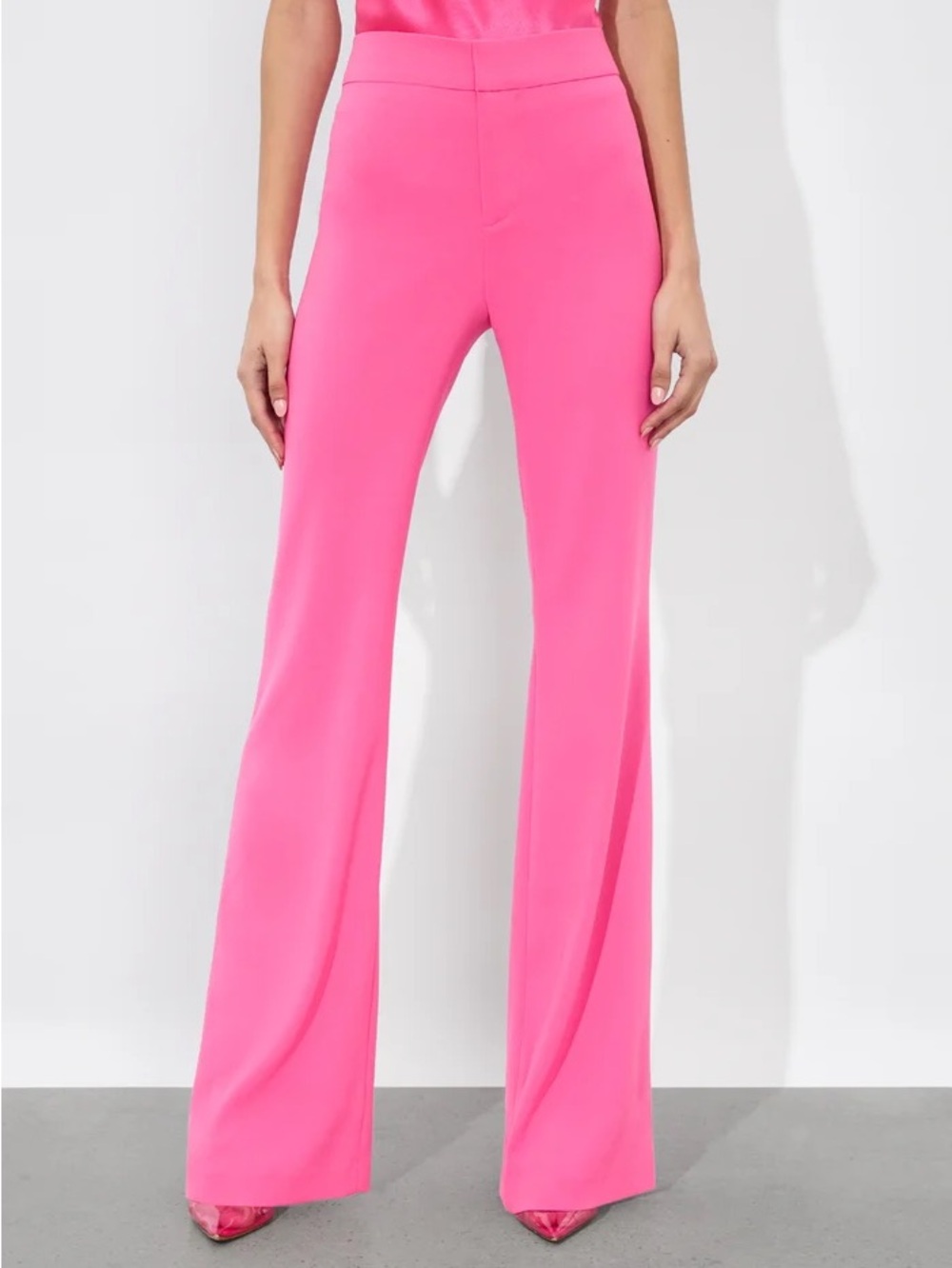Alice+Olivia Livi Hot Pink High Waisted Pants